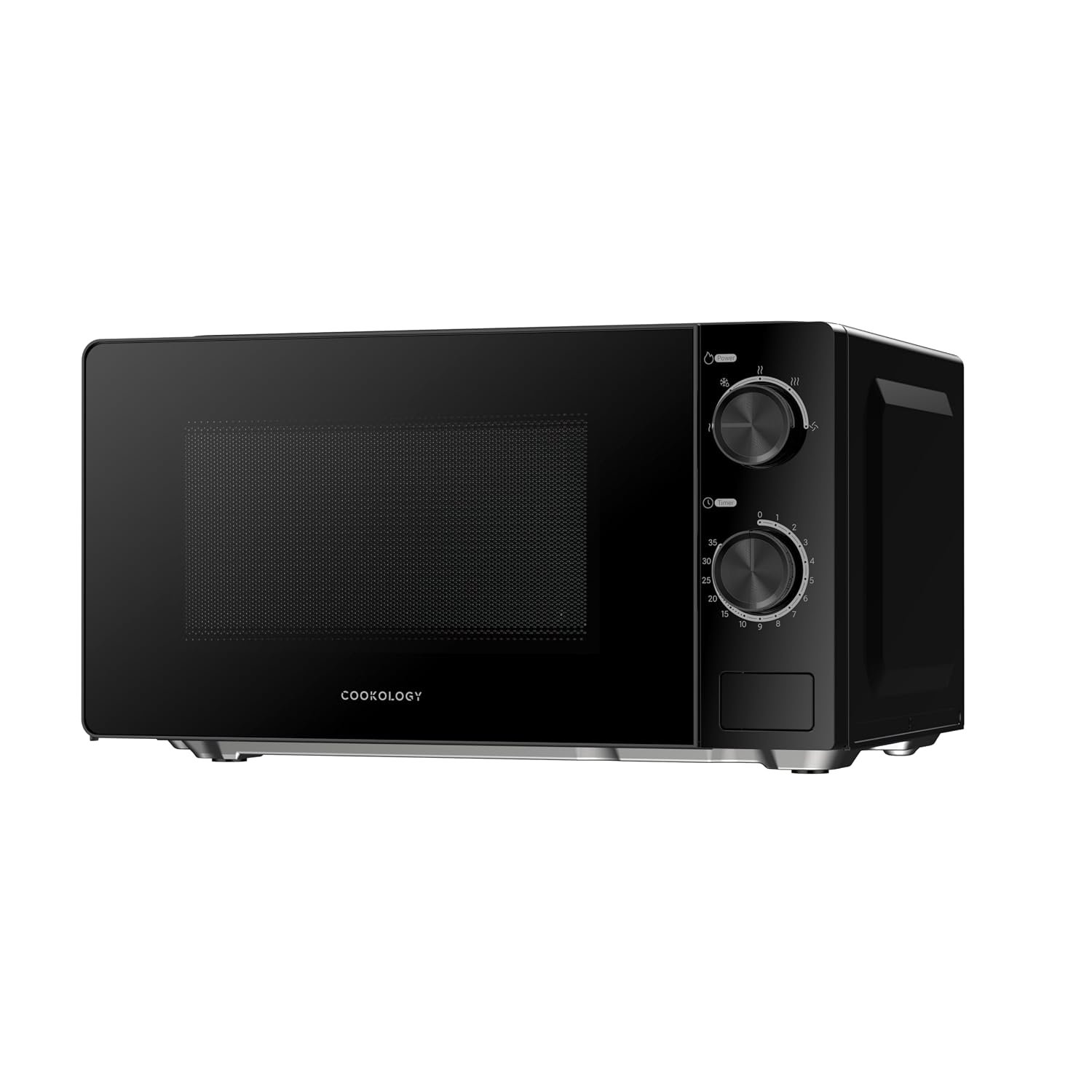 Cookology Freestanding 20L Microwave - 700W Power - 24.5cm Turntable - 5 Power Modes & Easy-to-Use Dial Timer - Quick Defrost Setting - Black