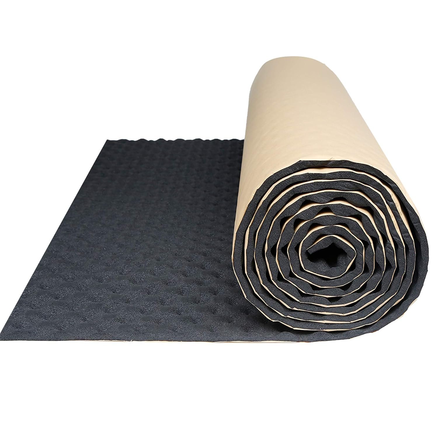 sourcingmap Sound Acoustic Absorption Car Audio Stereo Heatproof Foam Wave Style Sound Deadener Mat 19.7"x78.7" 10.76sqft