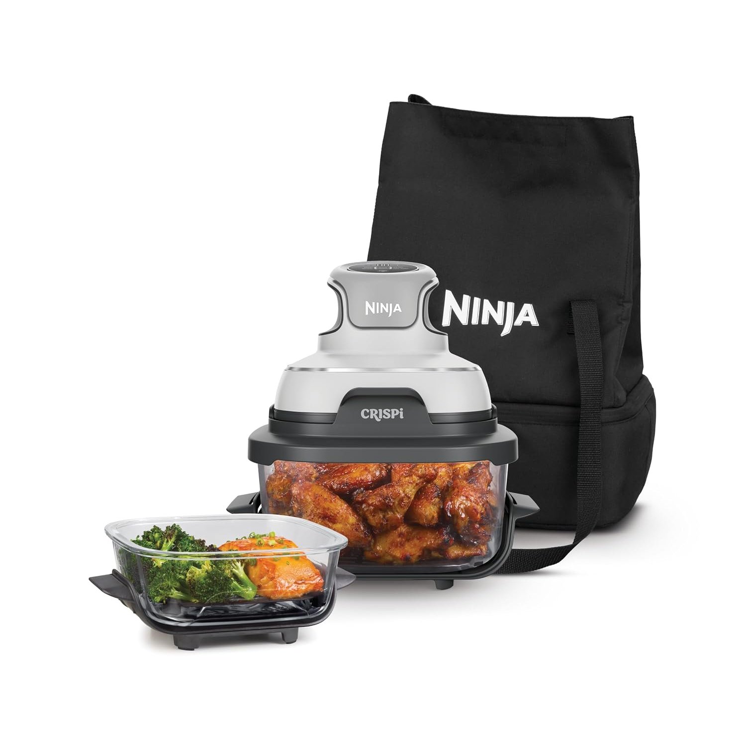 Ninja CRISPi Portable Air Fryer, 3.8L & 1.4L, 4-in-1, White FN102UK