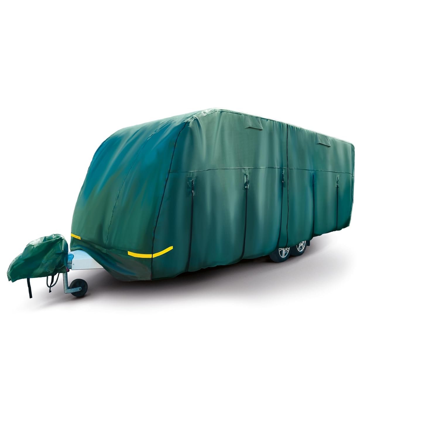 Maypole Caravan Cover 6.2-6.8M or 21 to 23Ft 4-Ply Breathable Water Resistant, Green