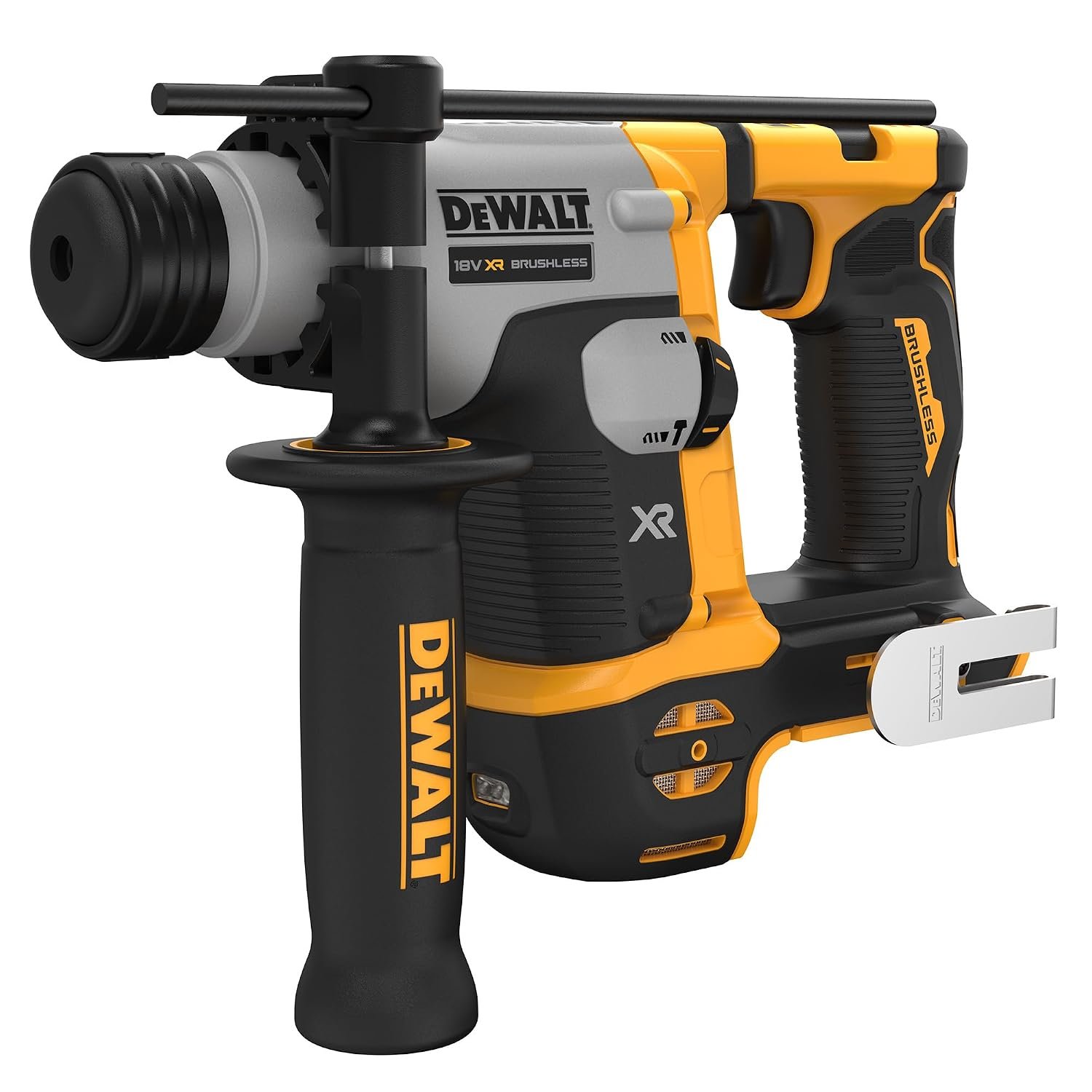 DEWALT DCH172N-XJ 18V XR Brushless Compact 16mm SDS Plus Hammer Drill - Bare Unit, Battery Powered, Bare Unit, Yellow/Black