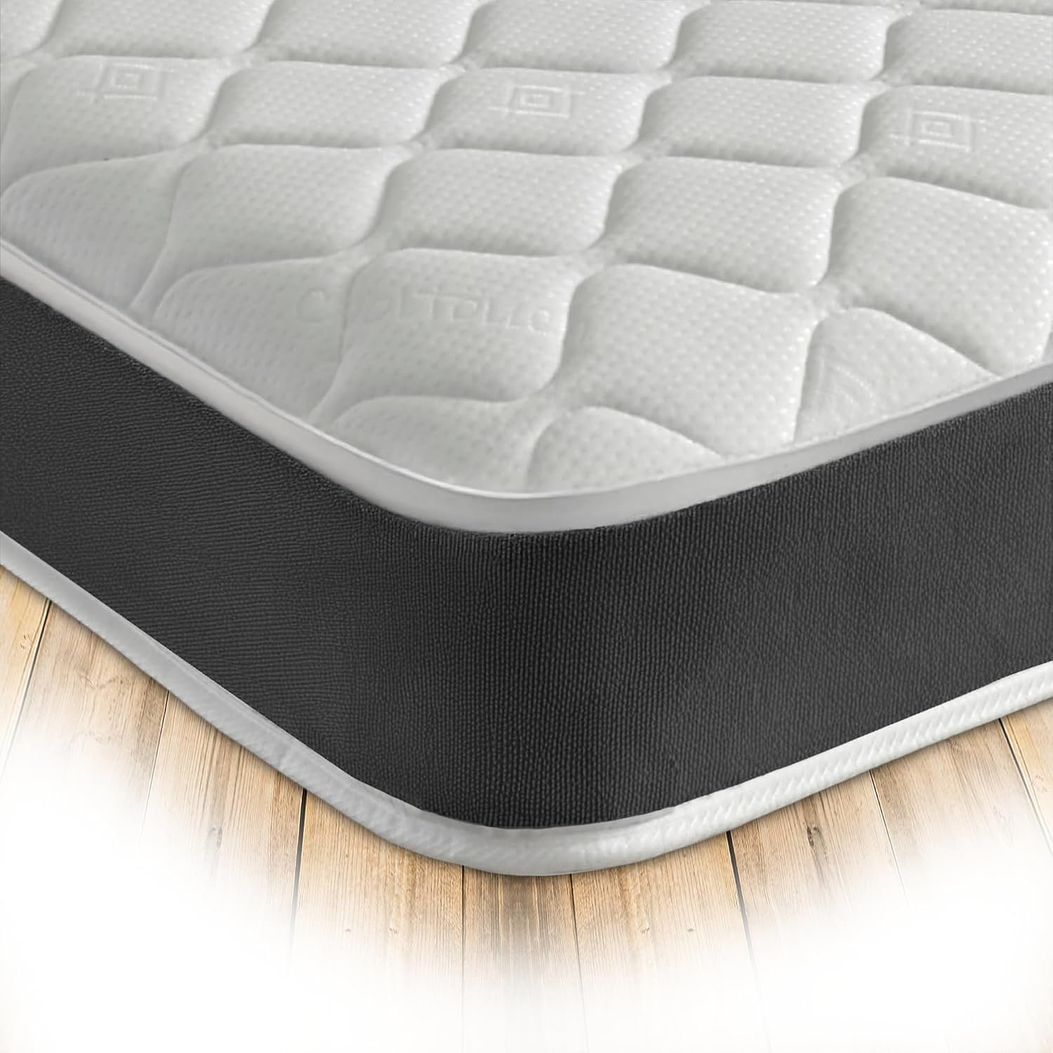 Starlight Beds Cool Touch Single Mattress, Foam-Free Coil Sprung Mattress, 18cm Deep, Soft Firmness, Grey. 3ft x 6ft3 (90cm x 190cm)