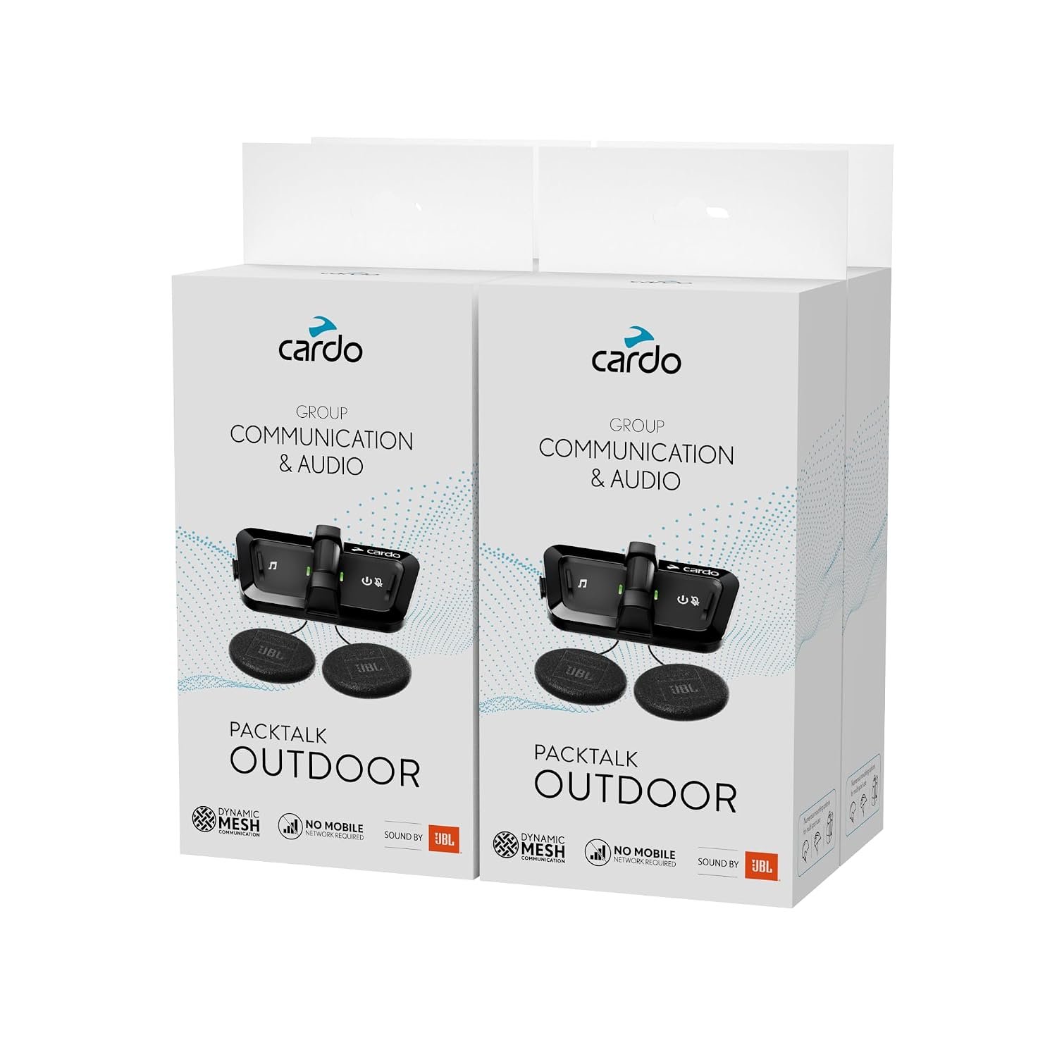 Cardo PACKTALK OUTDOOR Family Pack - Helmet Communication System, Great for Ski, Snowboard and Cycling (Black, Four Pack)