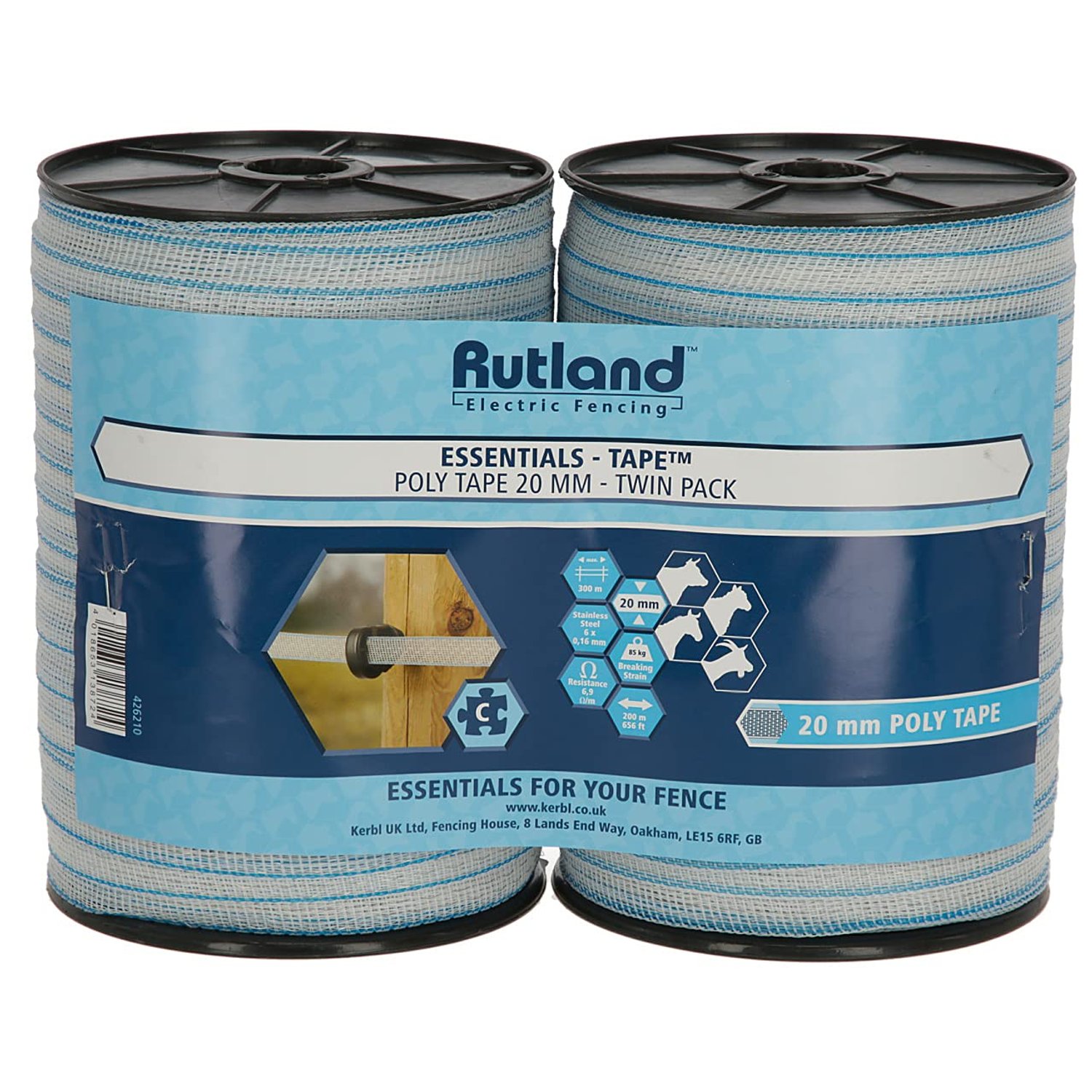 Rutland Essentials Poly Tape 20mm (200m) Twin Pack