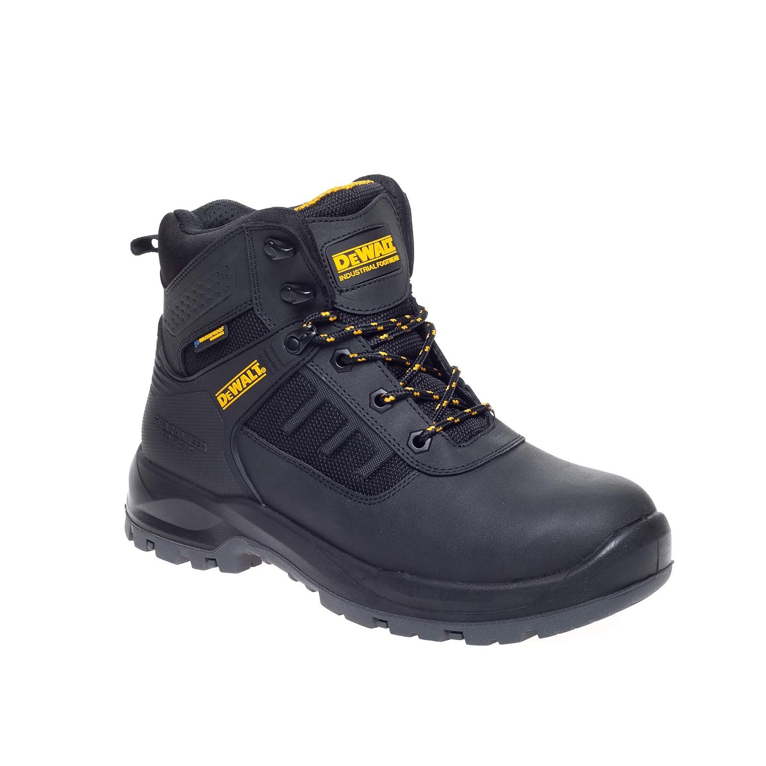 DEWALT Douglas Mens Safety Boots, Waterproof, Steel Toe Cap, Heat Resistant, Safety Boot Black UK10 (EU44)
