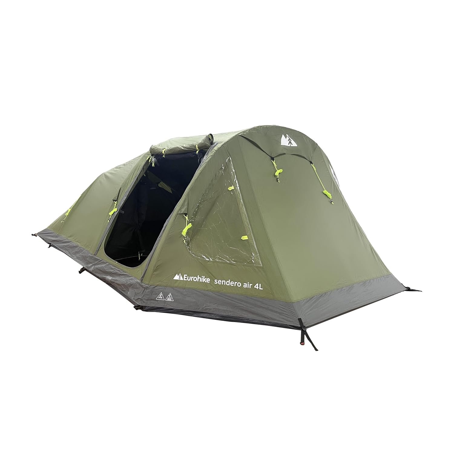 Eurohike Sendero AIR 4L Inflatable 4 Man Tent with Spacious Living Area, Easy to Pitch in 5 Minutes, 4 Person, Lightweight Tunnel Design, Ideal for Family Camping Trips & Festivals, 3000mm HH