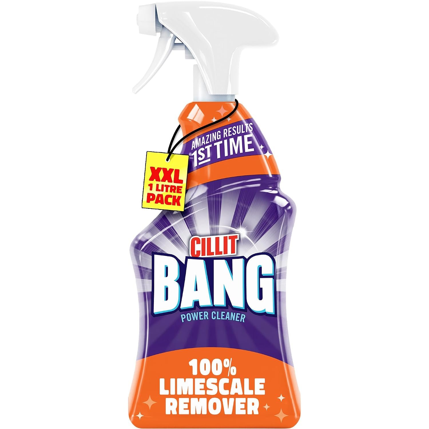 Cillit Bang 1000ml Limescale Remover, Single Pack, Fast Stain & Virus Eliminator, Disinfectant, Soap Scum & Rust cleaner, Fresh Scent, Water & Dirt Repellent, Home Cleaning Formula.