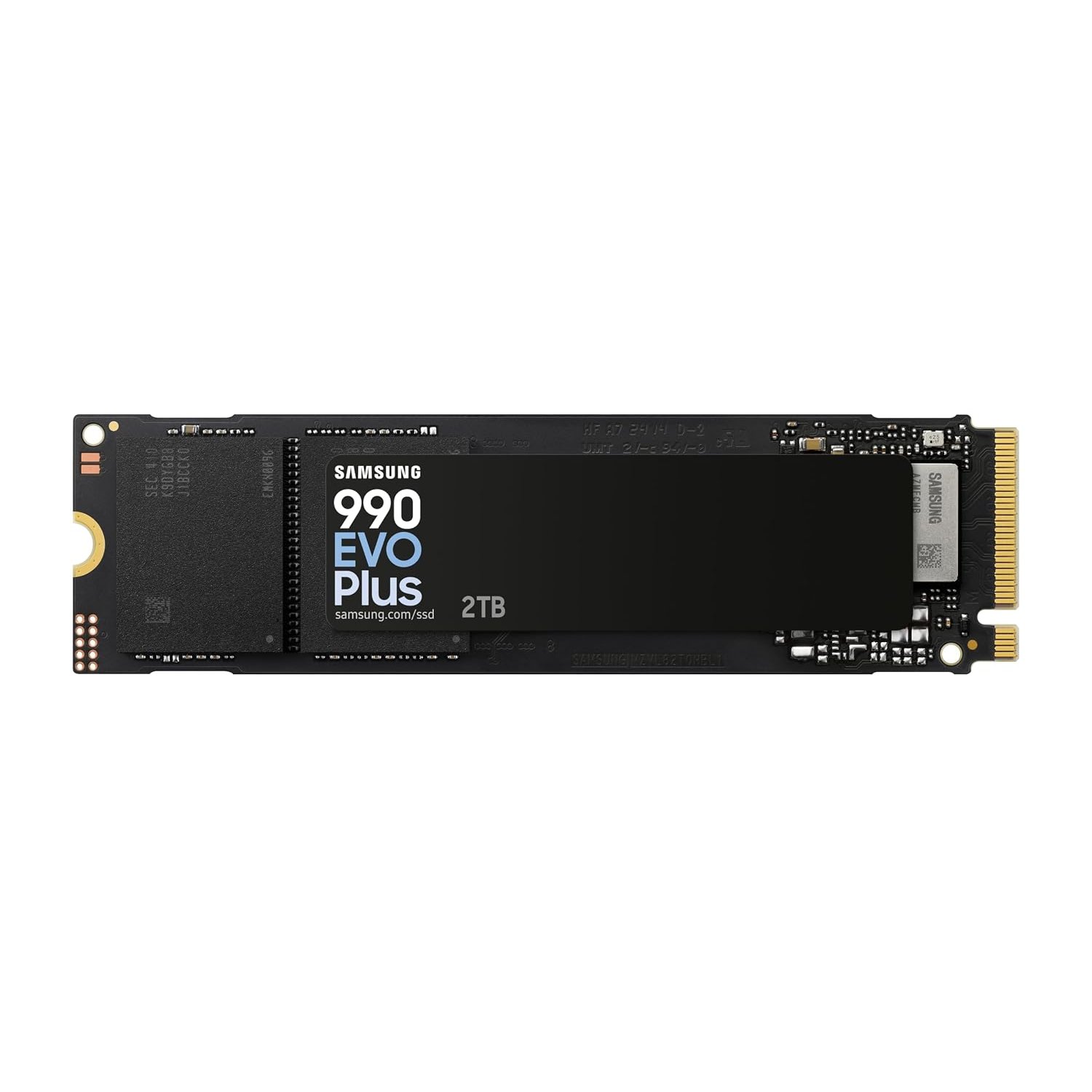 Samsung 990 EVO Plus, 2TB, PCIe 4.0 x4 / 5.0 x2, NVMe2.0 (up to 7250 MB/s), NVMe M.2 (2280), Internal Solid State Drive (SSD), MZ-V9S2T0BW