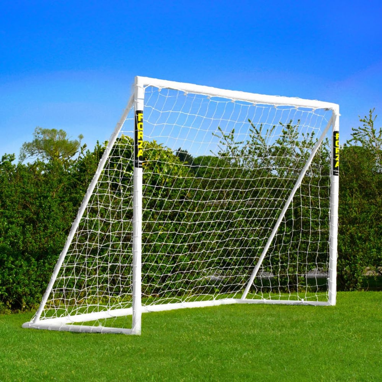 FORZA 8ft x 6ft All Weather uPVC Goal – Optional Target Sheet, Football & Carry Bag Included