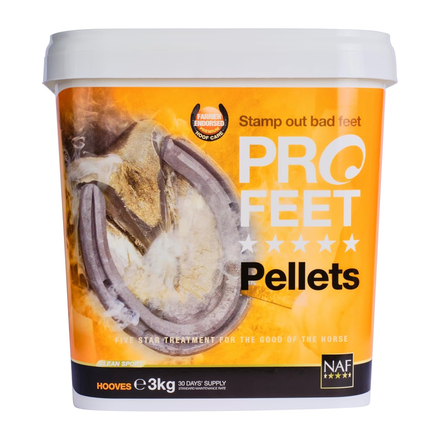 NAF Five Star Profeet Pellets 3kg – Advanced Hoof Supplement for Horses – With Biotin, MSM, Methionine & Zinc – Supports Strong Hoof Growth, Horn Quality & Hoof Integrity