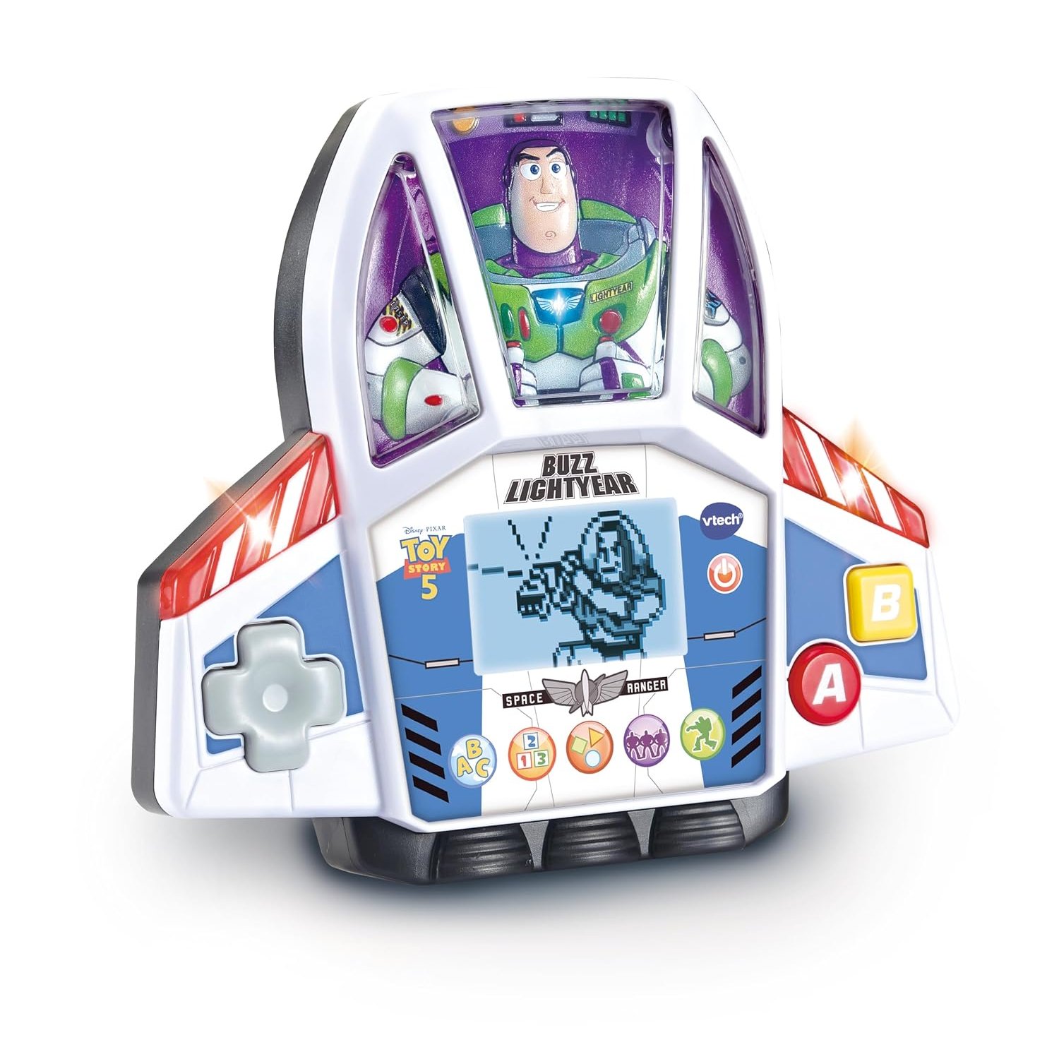 VTech Toy Story 5 Buzz Lightyear Game & Go, Handheld Games Console with 6 Educational Games, Learn Phonics, Numbers, Shapes & More, Gift for Ages 3, 4, 5, 6 Years, English Version