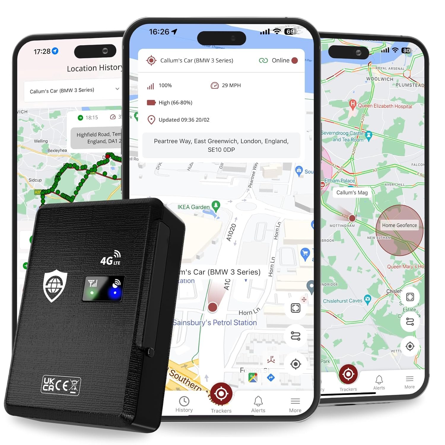 SafeTag Mag 4G – Rechargeable & Magnetic GPS Tracker for Car, Van, Motorbike, Caravan. 90 Days Standby, Real Time Tracking & Instant Alerts, 7 Day Free Trial & SIM Included, Designed in the UK