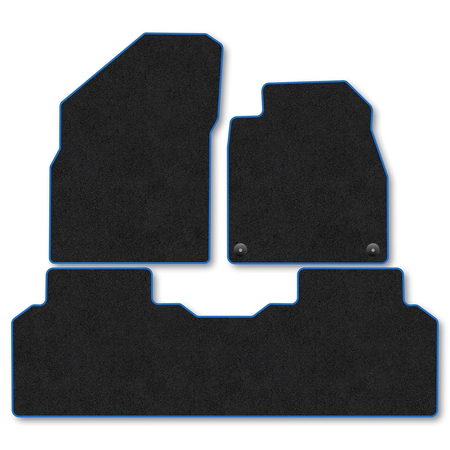 Kia EV4 (2025+) Car Mats Accessories Tailored Fit Carpet Floor Mats Non Slip Blue Trim Full Coverage Compatible Accessory Front Rear Set Anti Slip Granulated Backing Hand-Finished Clips