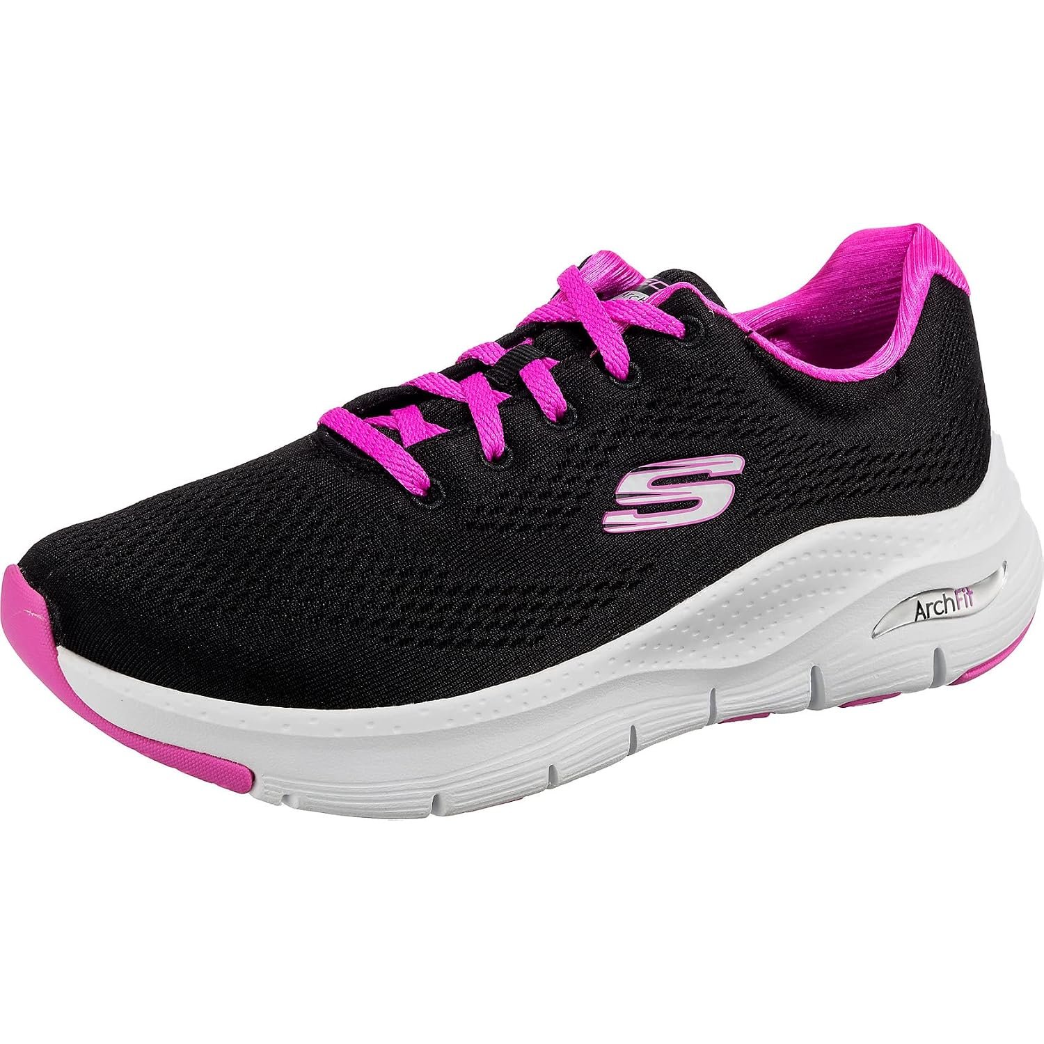 Skechers Women's Arch FIT Sneaker, Black, 8 UK