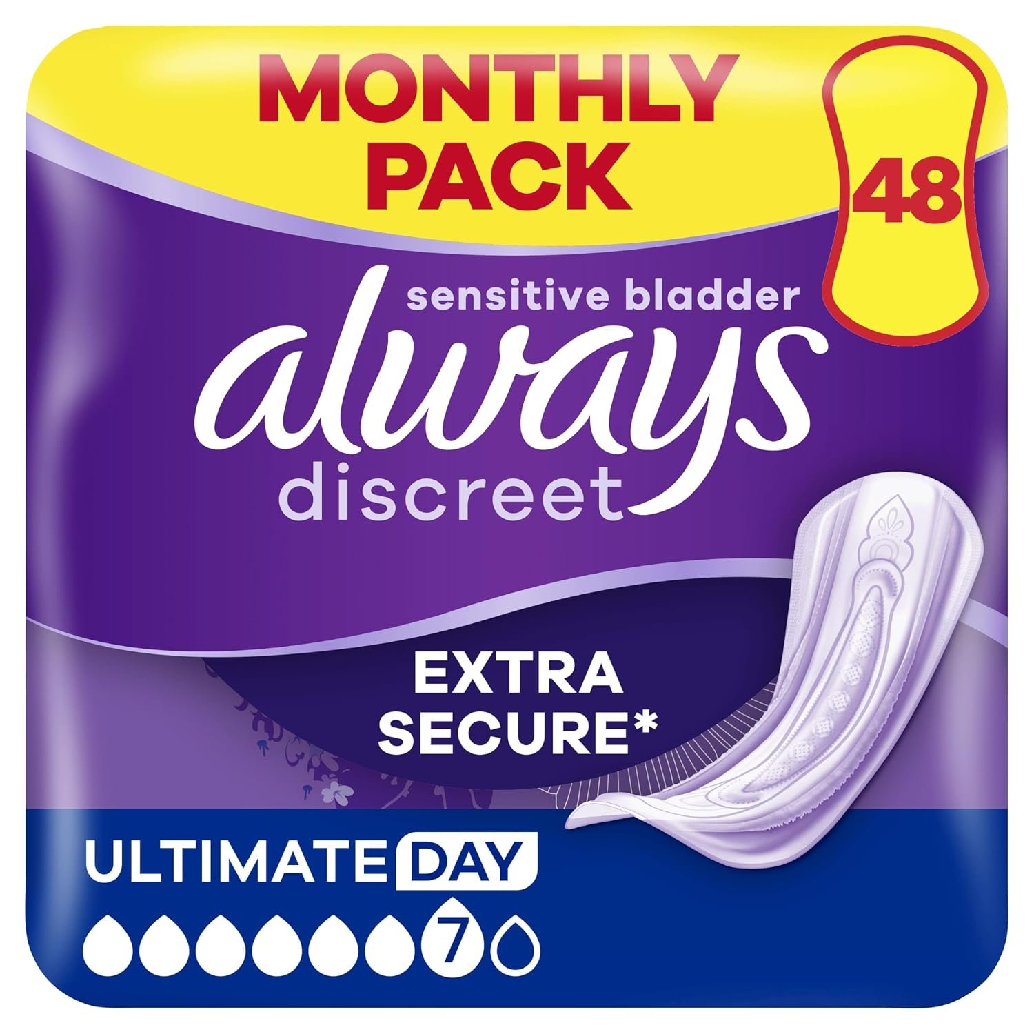 Always Discreet Incontinence Pads Ultimate Day 48CTX1