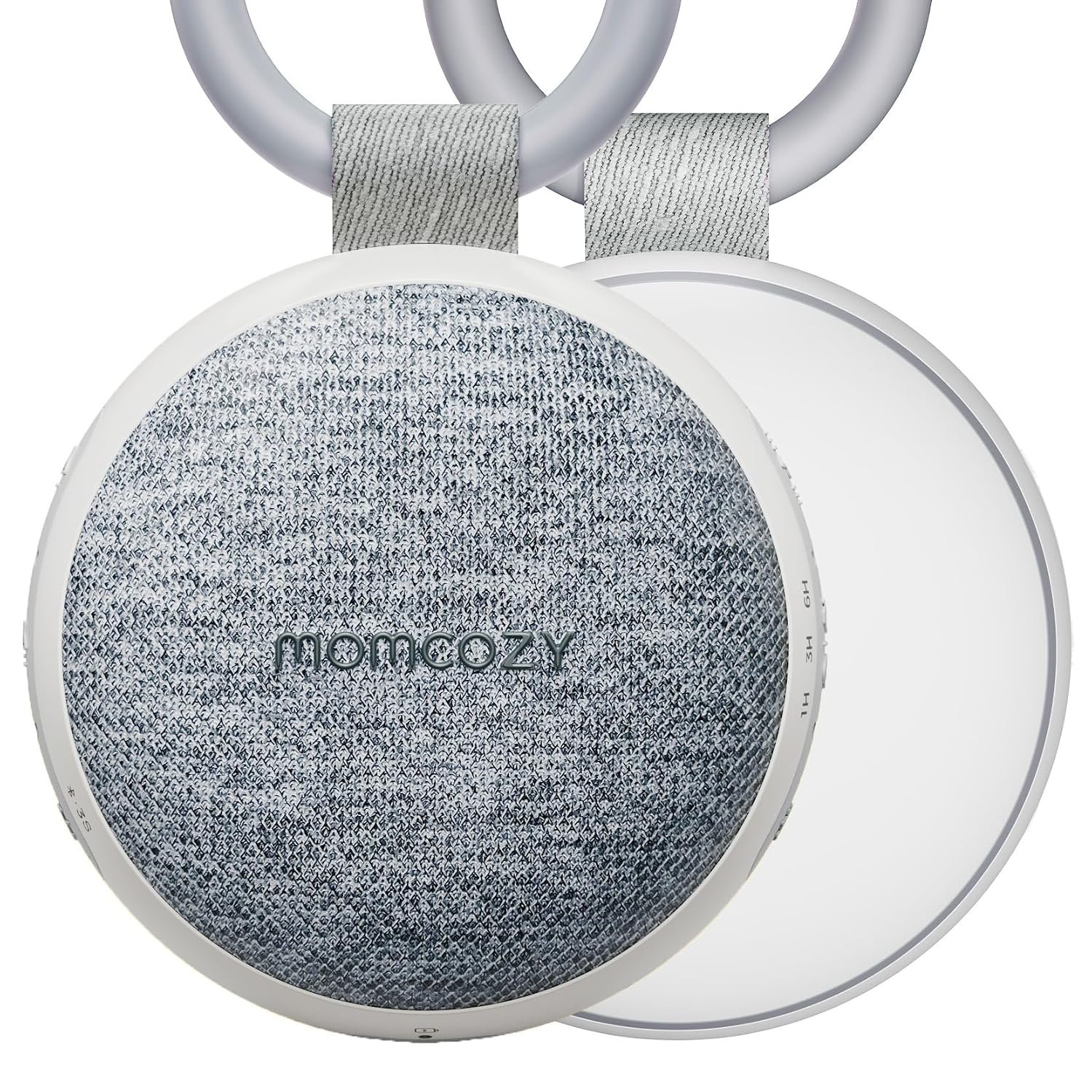 Momcozy WN06 Portable White Noise Machine Baby with Night Light - White Noise Device for Newborns, 20 Soothing Sounds, Rechargeable White Noise Therapy and Bluetooth Speaker, Grey