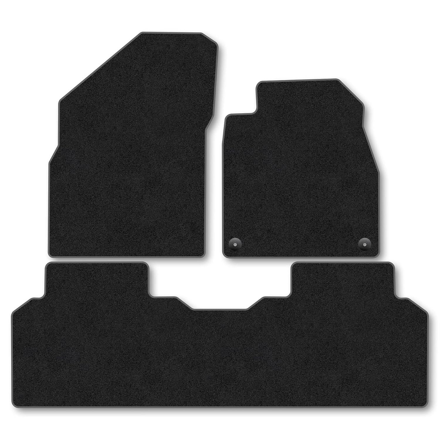 Kia EV4 (2025+) Car Mats Accessories Tailored Fit Carpet Floor Mats Non Slip Grey Trim Full Coverage Compatible Accessory Front Rear Set Anti Slip Granulated Backing Hand-Finished Clips