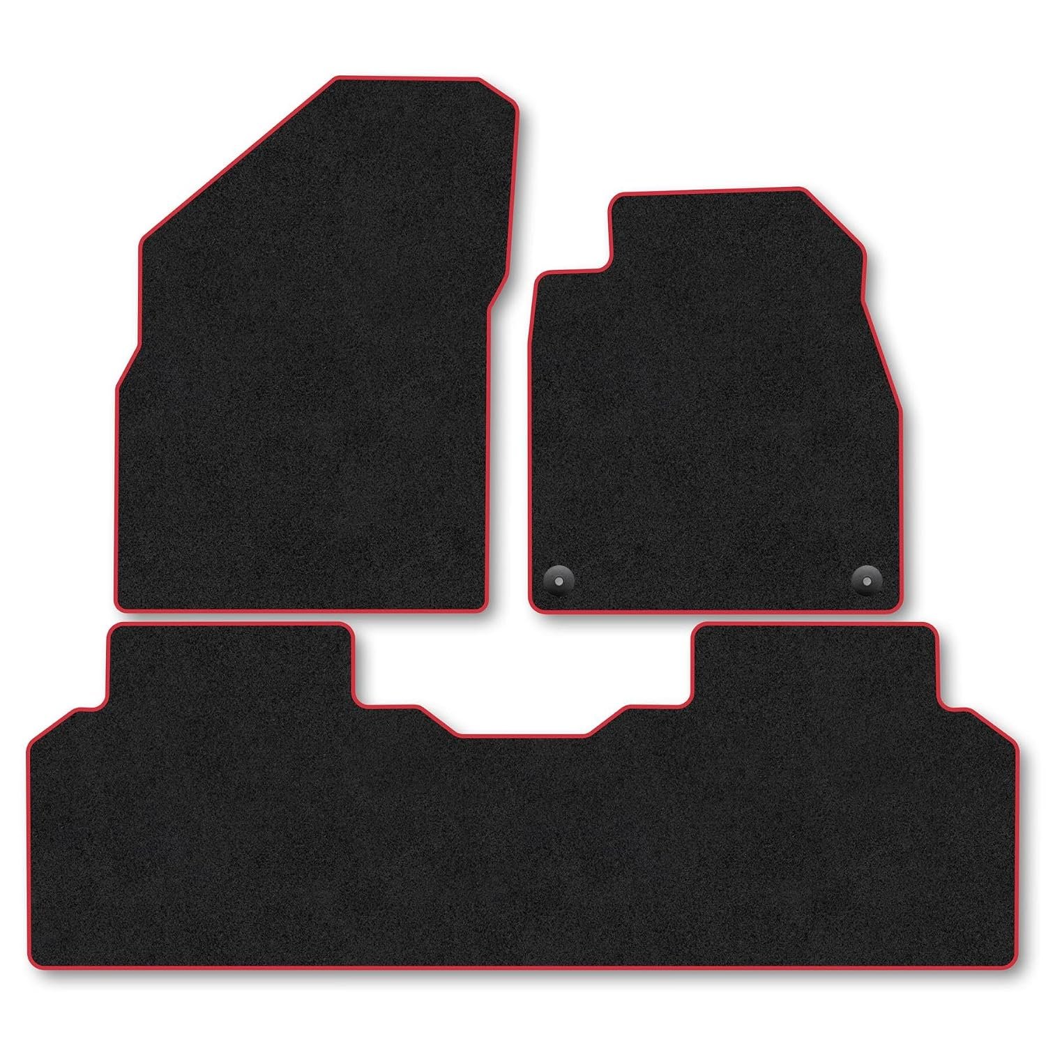 Kia EV4 (2025+) Car Mats Accessories Tailored Fit Carpet Floor Mats Non Slip Red Trim Full Coverage Compatible Accessory Front Rear Set Anti Slip Granulated Backing Hand-Finished Clips