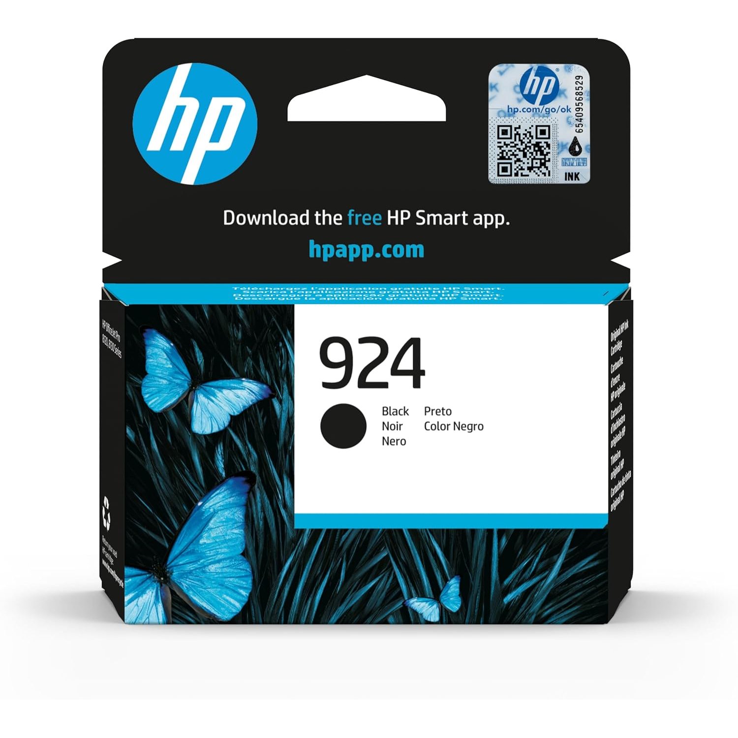 HP 924 Black Original Ink Cartridge,Packaging may vary