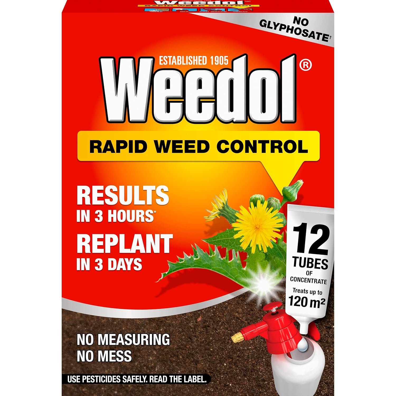 Weedol Rapid Concentrate Tubes, 12 Pack