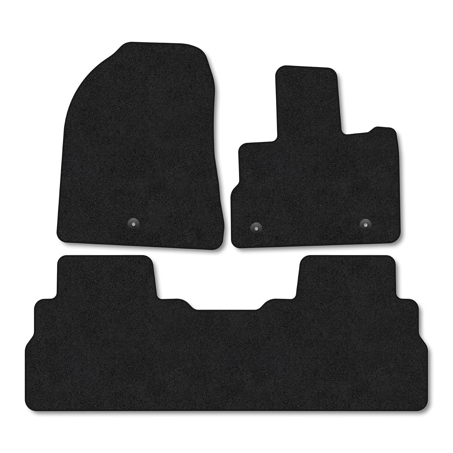 Kia EV5 (2025+) Car Mats Tailored Fit Carpet Floor Mats Non Slip Black Trim Full Coverage Compatible Accessory Front Rear Set Anti Slip Granulated Backing Hand-Finished Clips