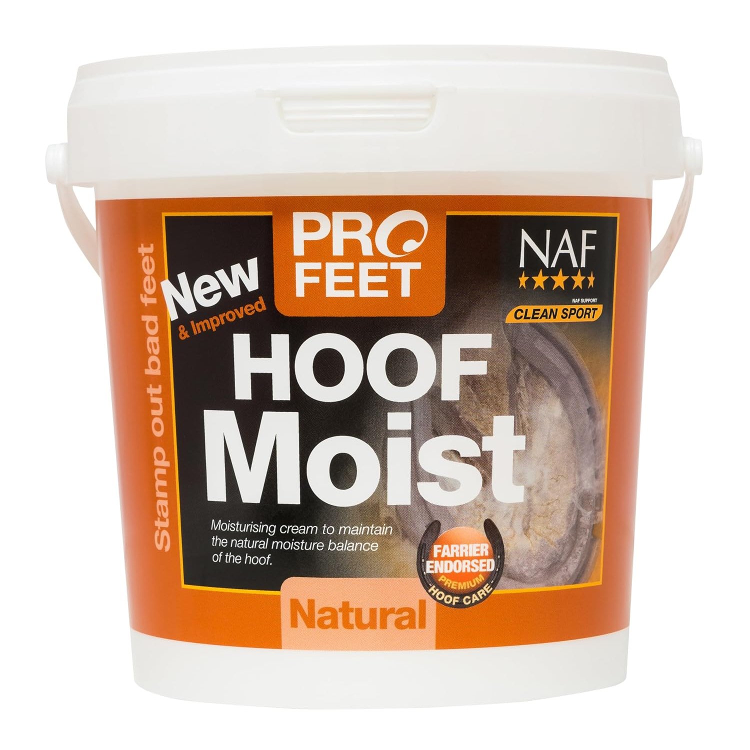 NAF Profeet Hoof Moist Natural 900g – Hydrating Hoof Dressing for Horses – Maintains Hoof Moisture & Flexibility – With Natural Oils for Daily Hoof Care