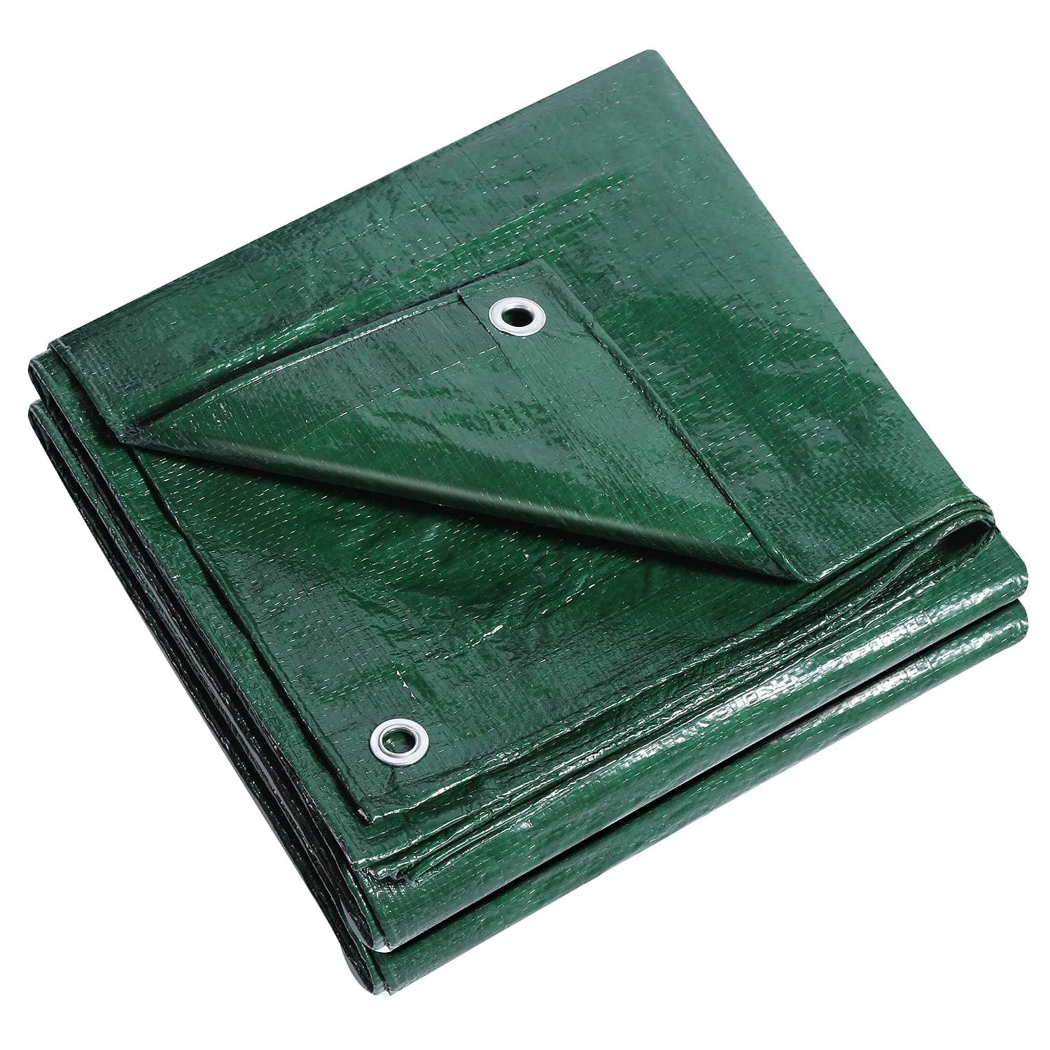 KAV - Tarpaulin waterproof heavy duty 130 GSM LARGE - 6M x 9 M (20ftx 30 FT) with Eyelets ground sheet Multifunctional Quality Cover Tarp (Green)