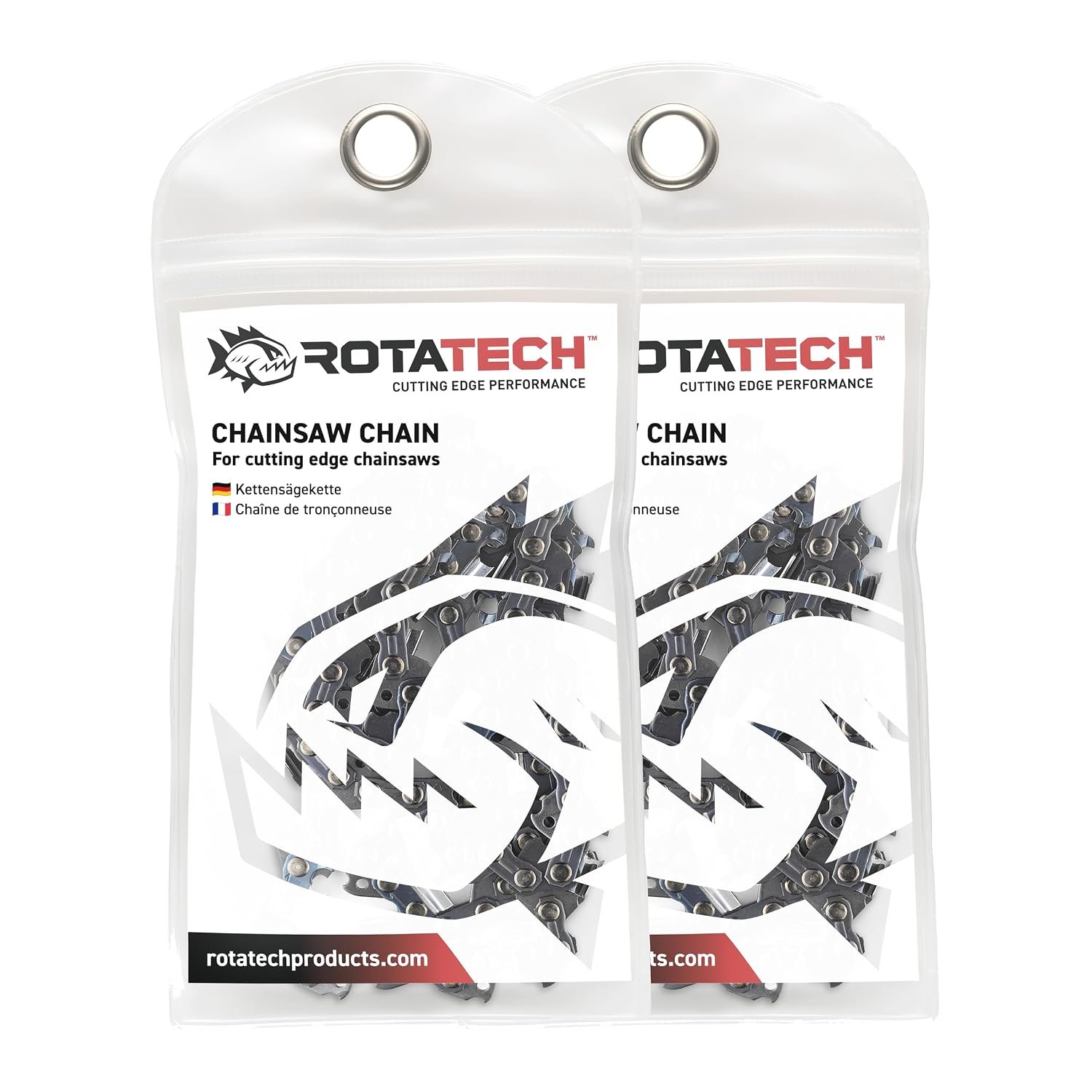 2 X 15 38cm Rotatech Chainsaw Chains 325" Pitch, .050" Gauge, 64 DL Drive Links. Compatible with Husqvarna 435 435E 440E SP344G
