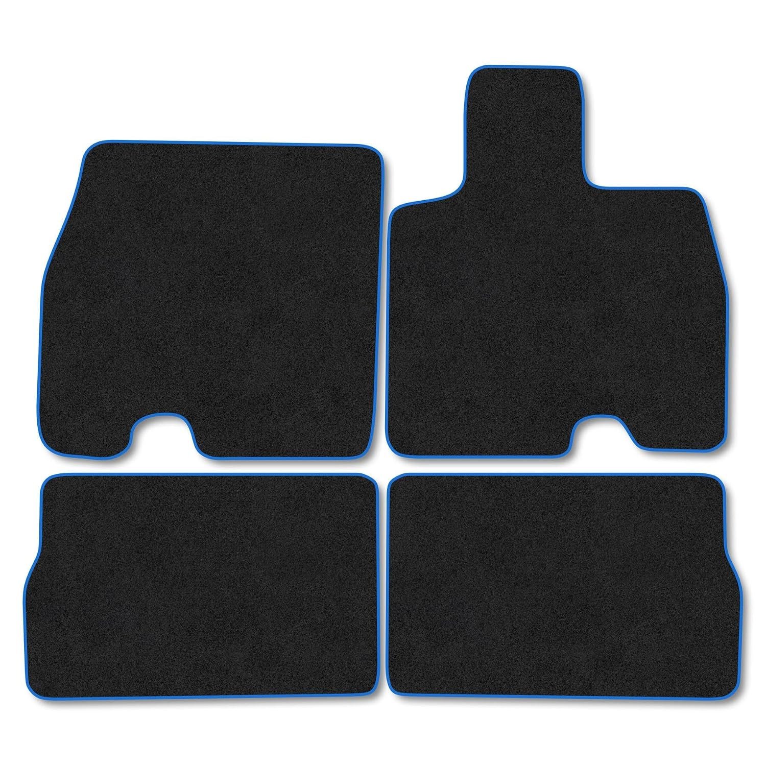 Jaecoo 5 (2025+) [EV] Car Mats Tailored Fit Carpet Floor Mats Non Slip Blue Trim Full Coverage Compatible Accessory Front Rear Set Anti Slip Granulated Backing Hand-Finished Clips
