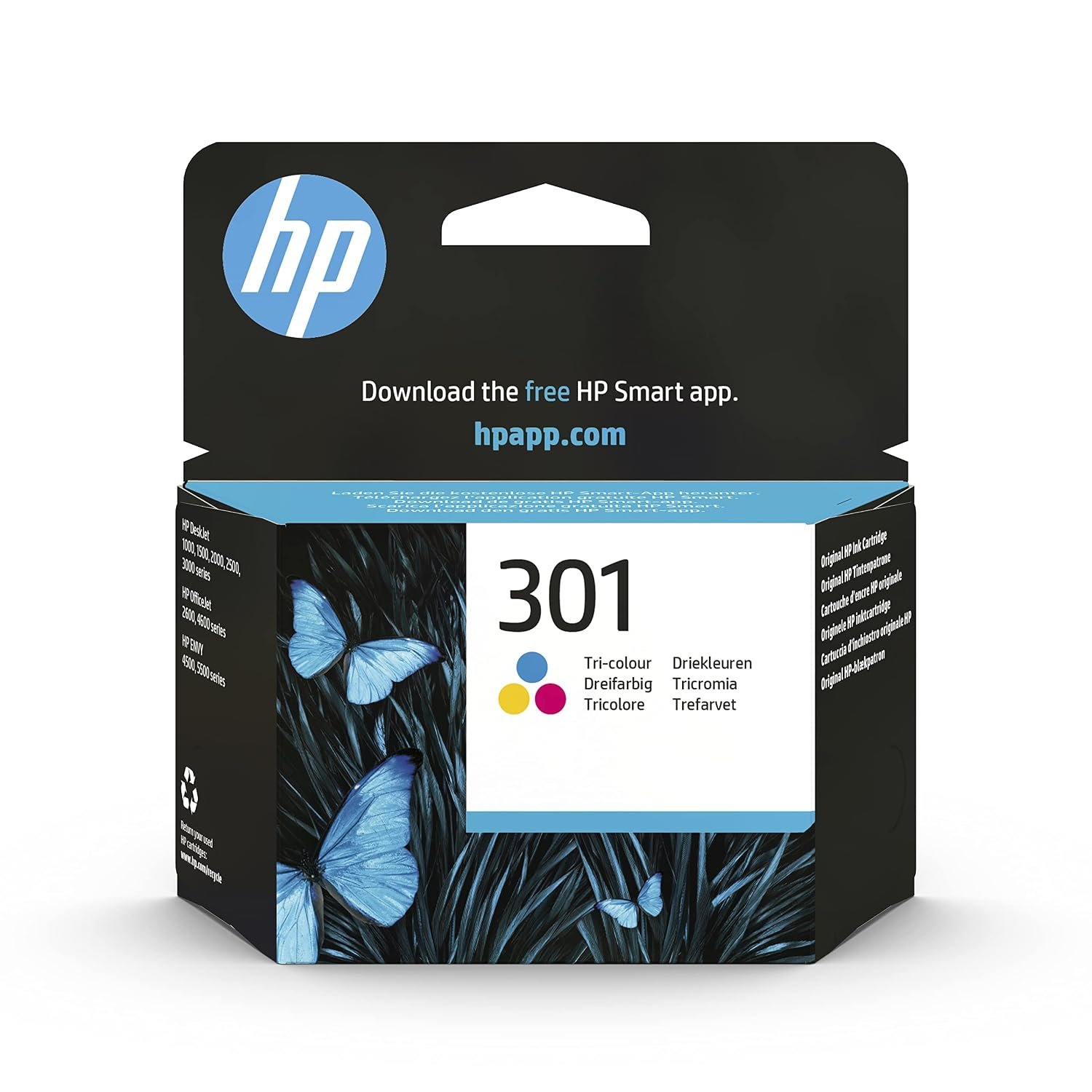 HP 301 Tri-Colour Original Ink Cartridge (CH562EE) – For DeskJet 1000, 1010, 1050, 1510, 2050, 2510, 2540, 3000, 3050, 3055, ENVY 4500, 5530, OfficeJet 2620, 4630