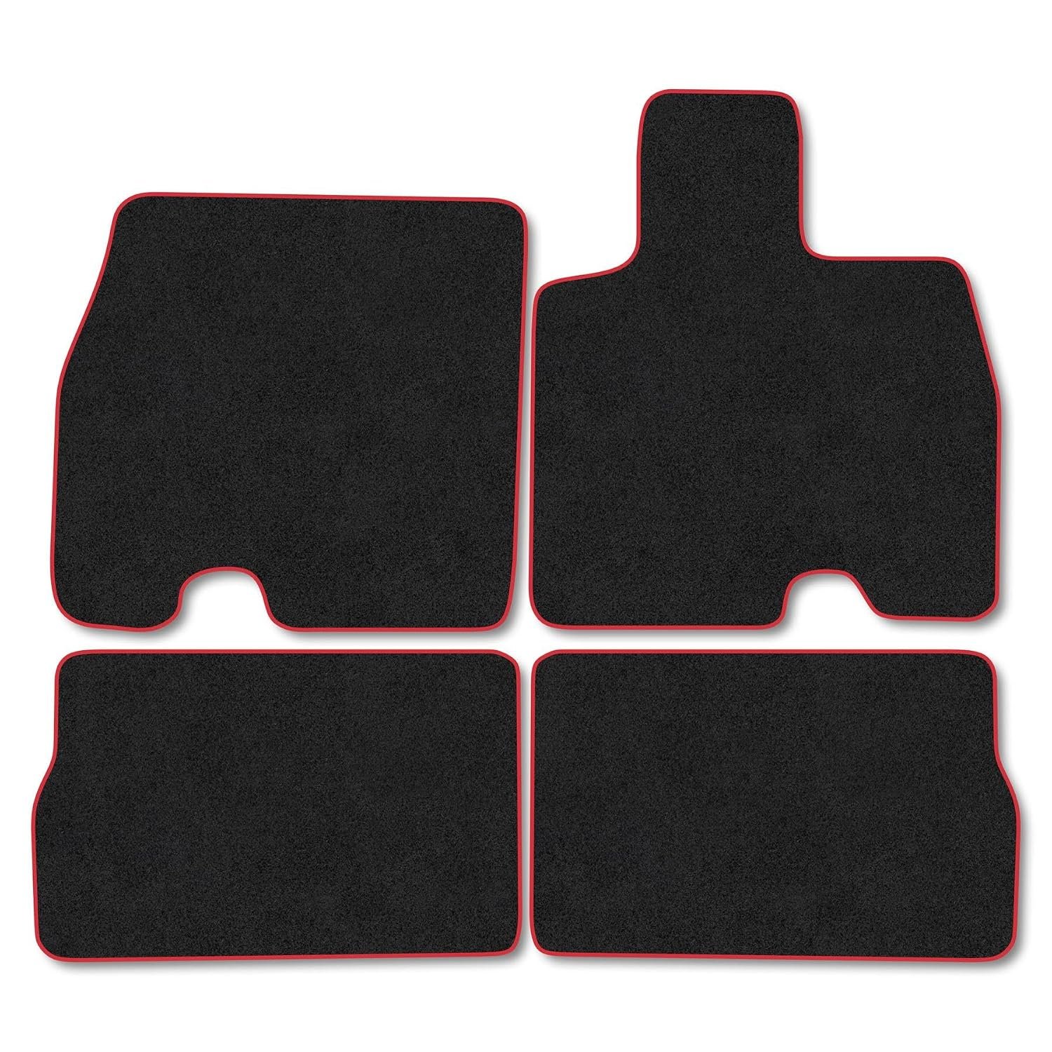 Jaecoo 5 (2025+) [EV] Car Mats Tailored Fit Carpet Floor Mats Non Slip Red Trim Full Coverage Compatible Accessory Front Rear Set Anti Slip Granulated Backing Hand-Finished Clips