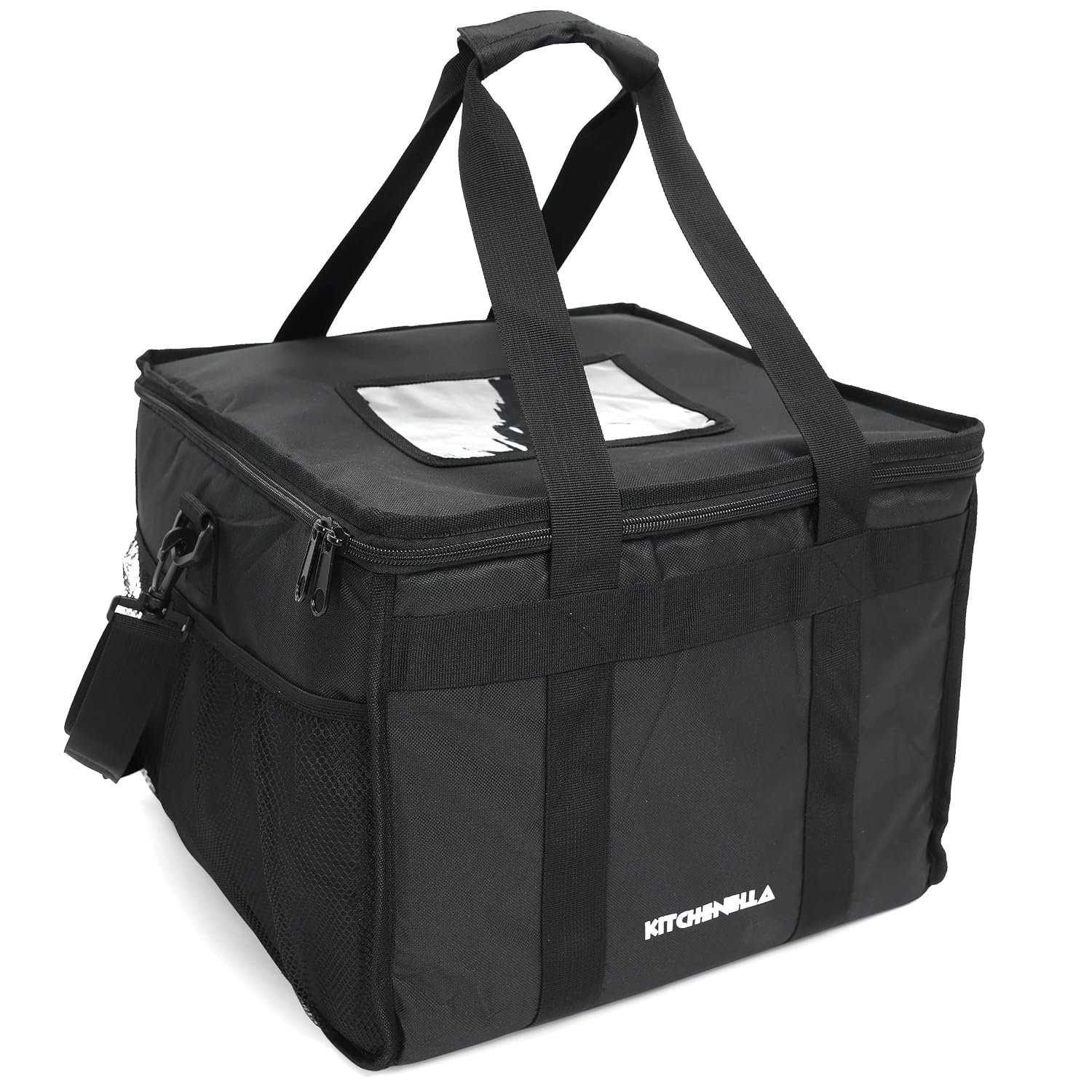 Kitchenella 40 Litre Hot Food Delivery Bag 38x38x32cm Cool Bag for Picnics on the Beach - Ideal for Pizza Delivery Drivers Insulated Keeps Meals Hot or Cold Takeaway Fast Food