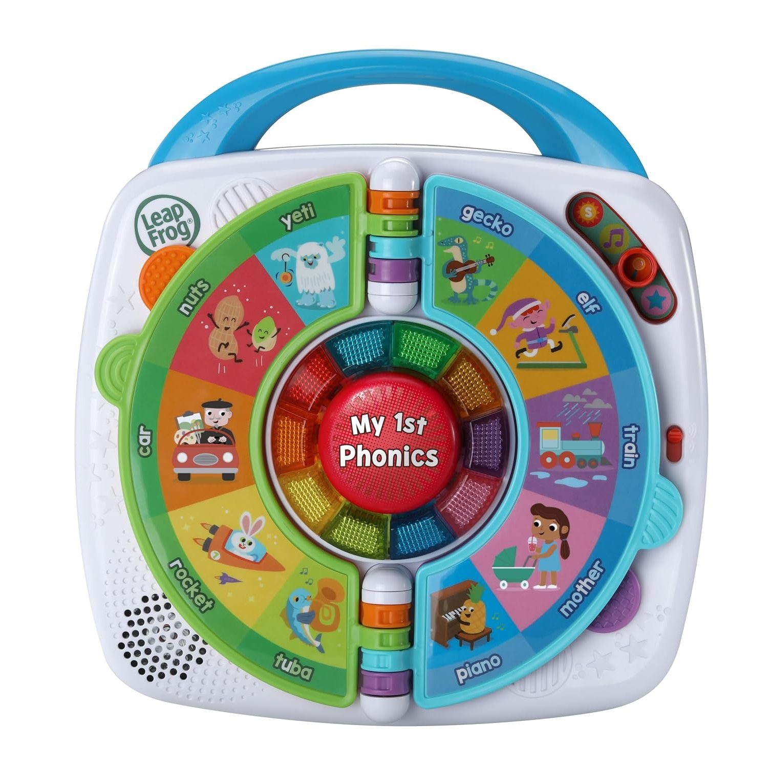 LeapFrog My 1st Phonics: Spin & Learn, Educational Toy with 10 Light-up Buttons, 100+ Words, 4 Modes & 44 Phonetic Sounds, Fun Interactive Gift for 18, 24 months+, English Version
