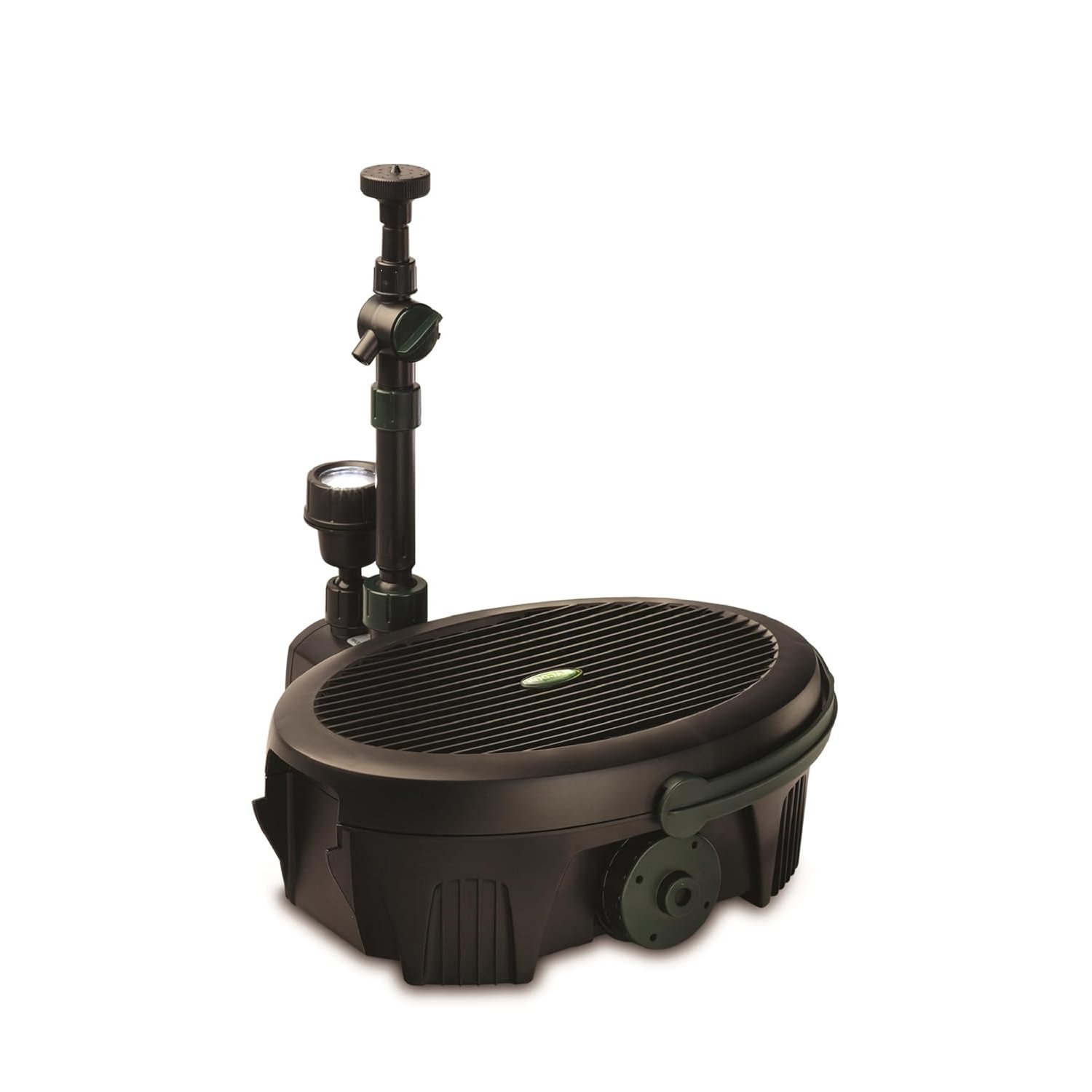 Blagdon Inpond 5-in-1 3000 Easy Care Clean Pond Solution, 10w Pond Pump & Filter with UV Clarifier for Algae Control and Clear Water, LED Light, 3 Fountain Heads, for Ponds Up to 3,000L, Black