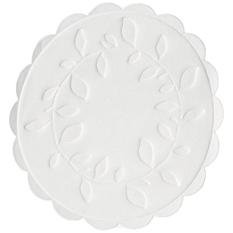 Stalwart Disposable Paper Coasters (Pack of 1000), White, Protects Furniture from Water Rings, 8-Ply Absorbent Tissue, Retro Style Coasters, U639