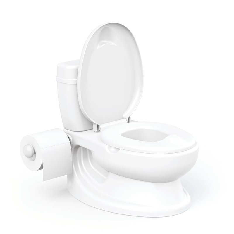 """DOLU Toddler Infant Educational Potty Aid Toy - Realistic Design with Retractable Toilet Roll Holder, Storage Compartment - Suitable for Ages 18 Months and Up"""