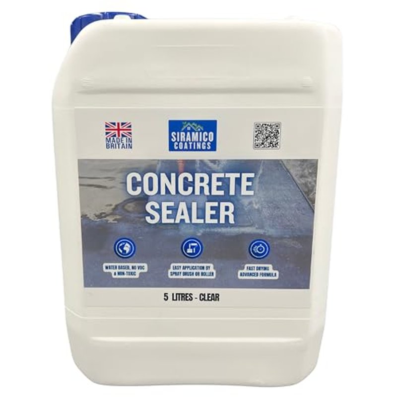 SIRAMICO COATINGS Premium Clear Concrete Sealer | 5 Litres | Durable Dustproofing Sealant for Concrete Surfaces