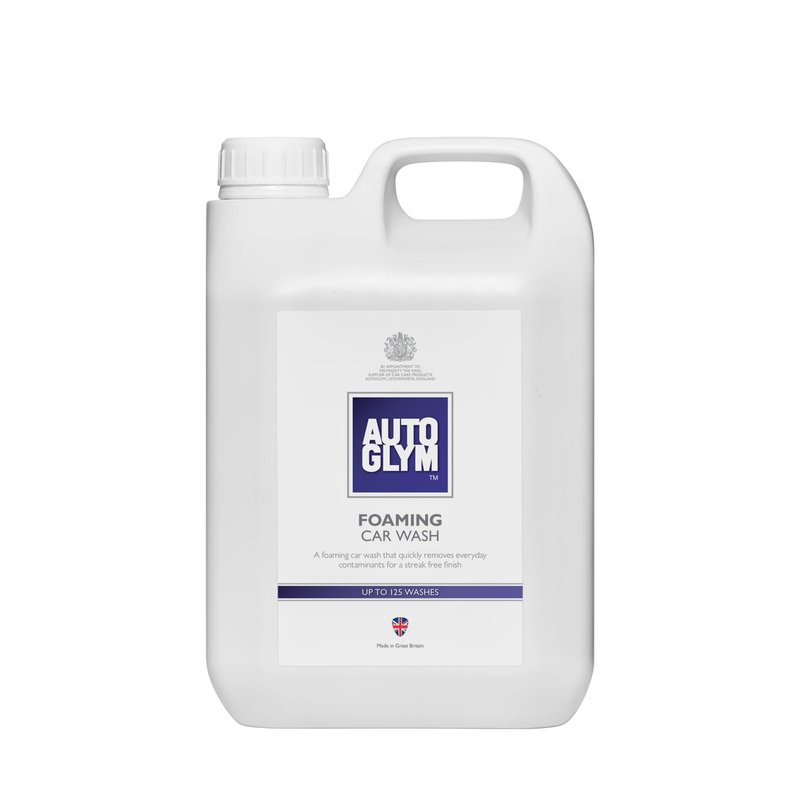 Autoglym Foaming Car Wash, 2.5 Litres - High Foaming Car Shampoo For All Bodyworks - pH Neutral, 125 Washes and Wax Safe Formula for Cleaning Car Exterior - Concentrated Car Wash Soap