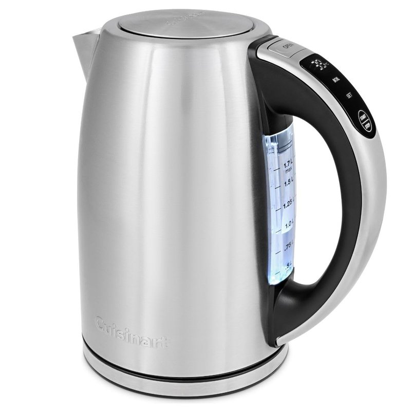 Cuisinart SmartElite Temp Control 1.7L Stainless Steel Electric Kettle | Digital Touchscreen | Adjustable heat 50°C to 100°C | 3KW Fast Boil | Push Button Lid | Washable anti-scale filter