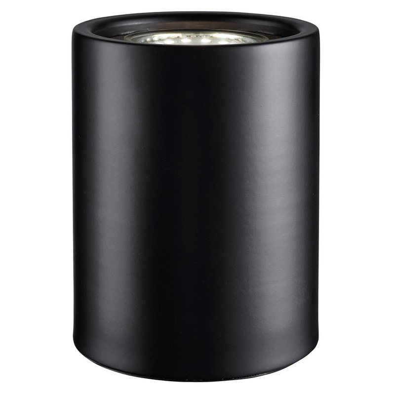 Small and Contemporary Matt Black LED Table/Floor Lamp Uplighter by Happy Homewares