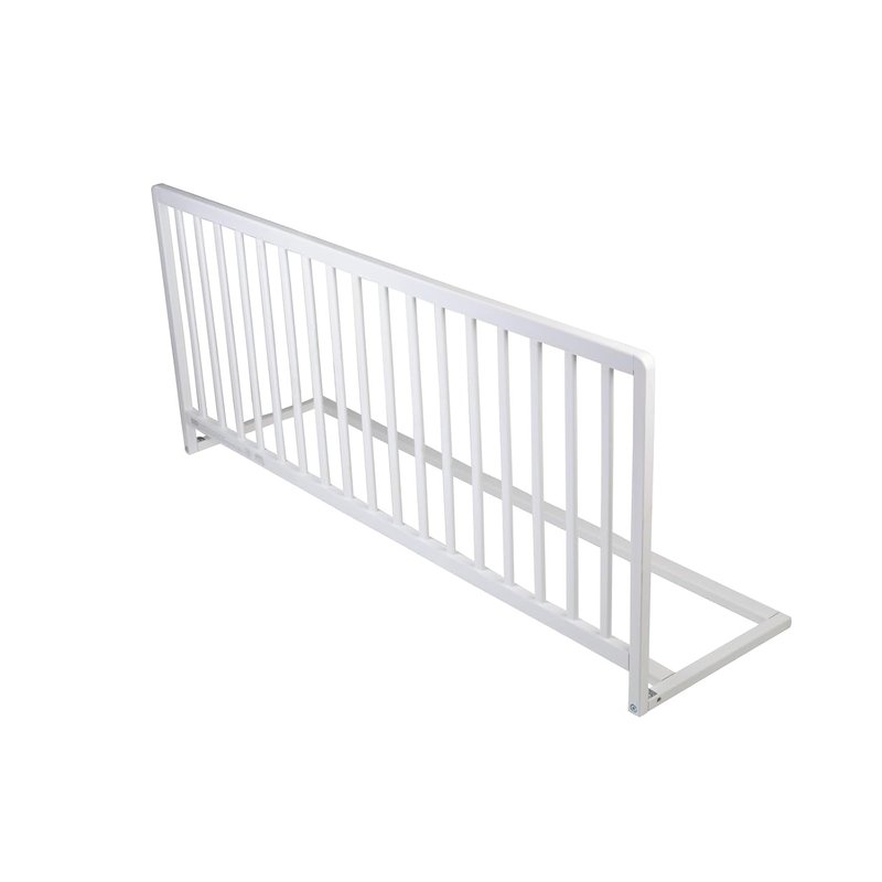 Safetots Extra Wide Extra Tall Wooden Bed Guard, White, 60cm High x 140cm Wide, Toddler Bedrail for Safety, Secure Child Bed Rail, Pre-Assembled, Easy Installation