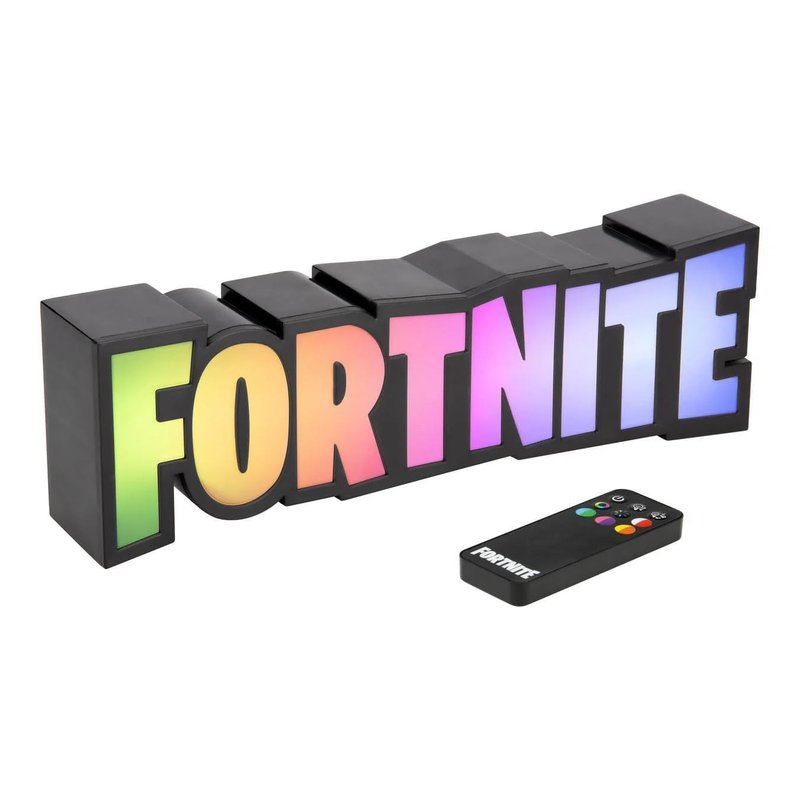Paladone Fortnite RGB Colour-Changing Logo Light, Officially Licensed Gaming Lamp with Remote Control, Display on Wall or Desk, USB Powered Home Décor for Gamers