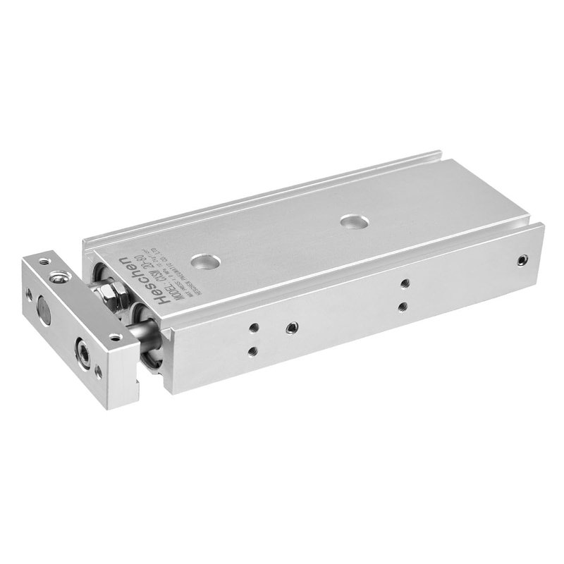 Heschen Dual Aluminum Air Cylinder CXSM 20-80 Guide Rod Plate Double Rod Guided Pneumatic Slide Bearing Cushioned 20mm Bore 80mm Stroke Double Acting