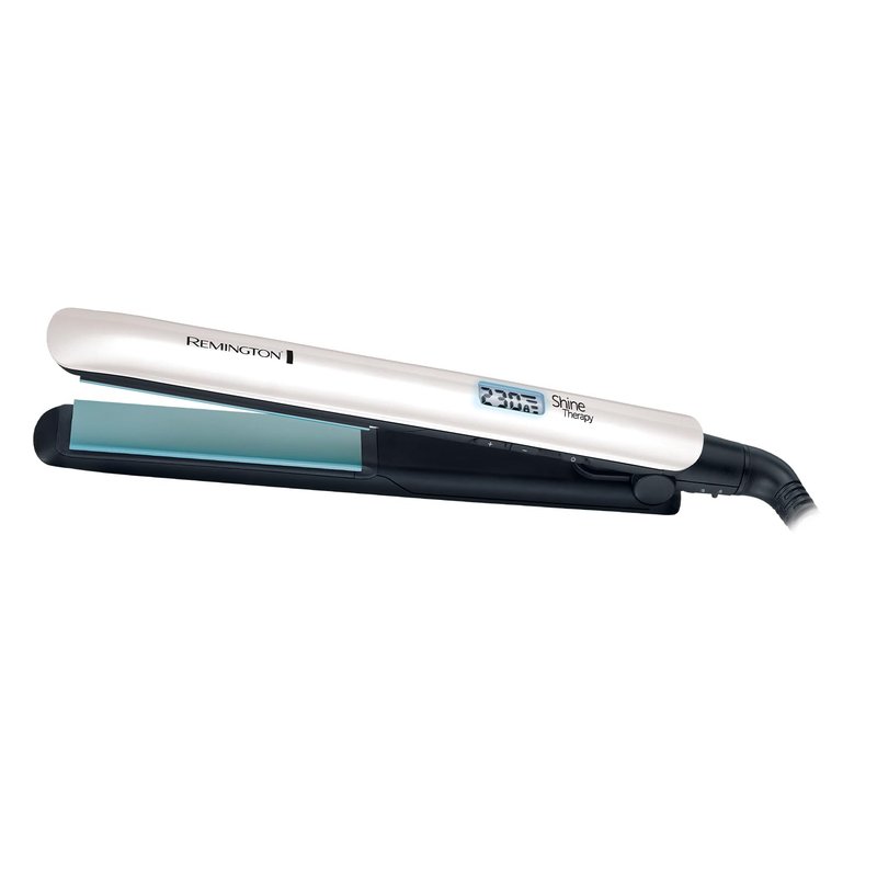 Remington Shine Therapy Hair Straightener with Advanced Ceramic coating infused with Moroccan Argan Oil for sleek & smooth glide, Floating plates, Digital display, 9 settings 150°C–230°C, S8500