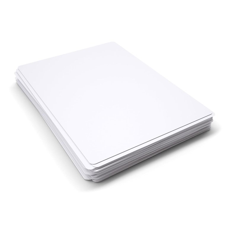 Show-me - A4 Mini Whiteboards | Plain Drywipe Boards | Lightweight 0.5mm Super-Flexible Design | Portable Classroom and Study Essential for School Use, Pack of 35
