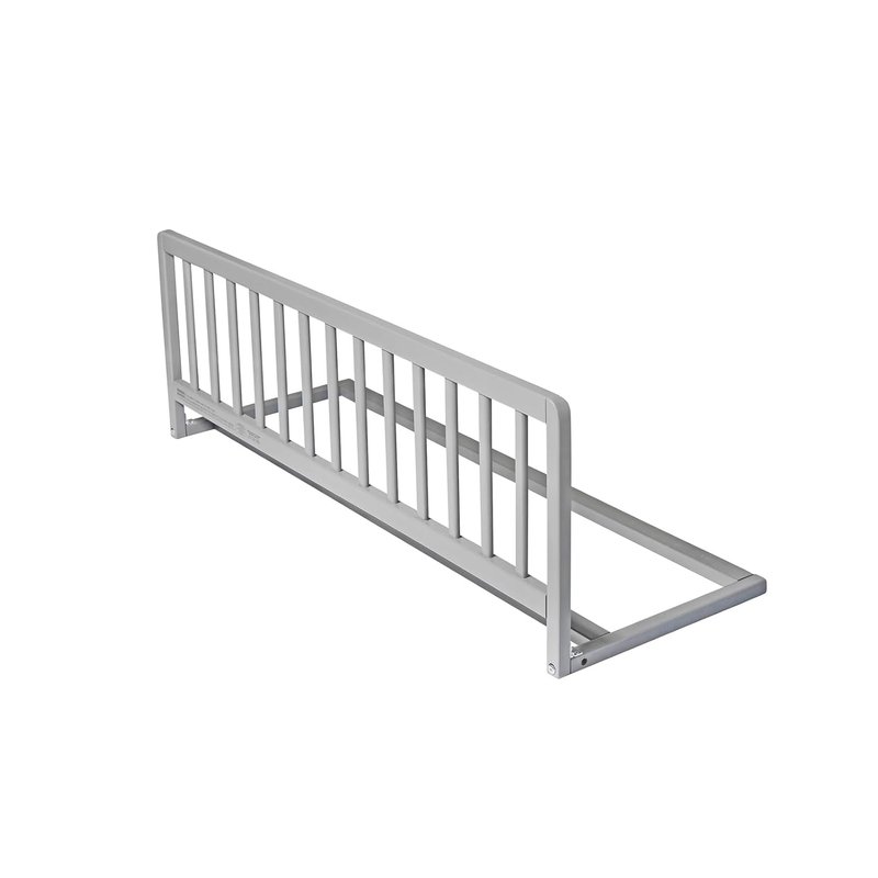 Safetots Wooden Bed Guard, Grey, 38cm High x 110cm Wide, Toddler Bedrail for Safety, Secure Child Bed Rail, Pre-Assembled, Easy Installation