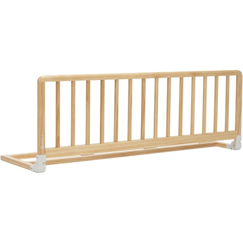 Safety 1st Wooden Bed Rail 110 cm, Bed Guard for Toddler Bed, 18 Months – 5 Years, Reclining Toddler Bed Rail, Automatic Lock, FSC® 100% Certified Wood, Easy to Fold and Store, Natural Wood