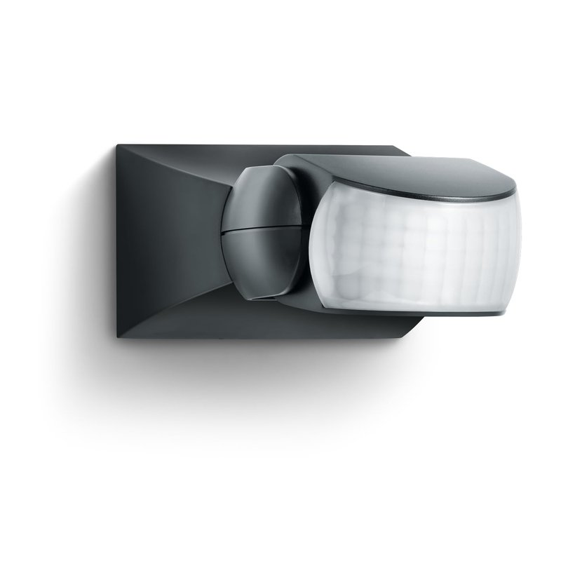Steinel Infrared Motion Sensor IS 1 black, 120° Motion Detector, 10 m Range, IP54, max. 500 W or 4 LED Lights,IS1