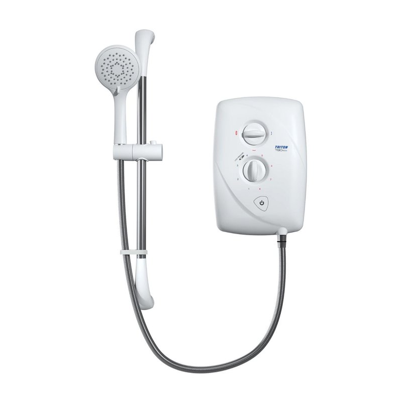 Triton Showers T80 Easi-Fit 8.5kW | Shower Electric | 8.5 kW | White I Electrical Showers | with Showerhead & Anti Twist Hose | Best Electric Showering Unit