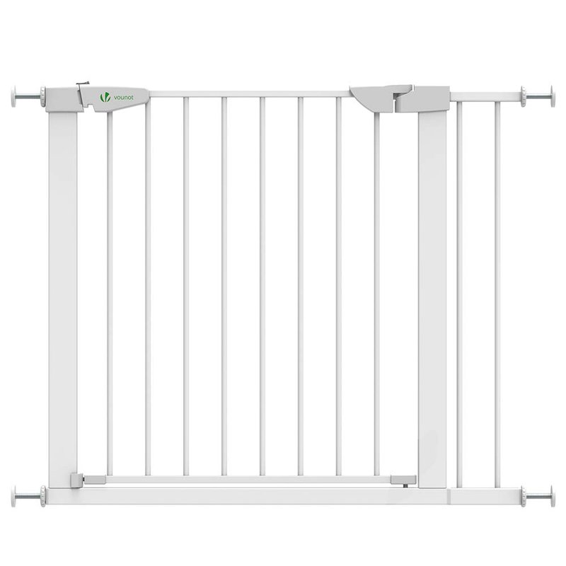 VOUNOT Safety Gate 75-96 cm, Pressure Fit Door and Stair Gates, White